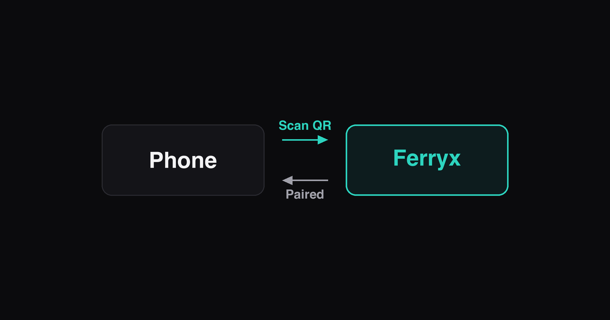 Pairing Your Phone With Ferryx in Under a Minute illustration